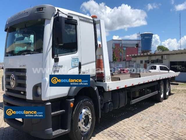 80/21068 - CAMINHÃO PRANCHA M/VW MOD 24-280 CRM 6X2, TRUCADO, ANO 14/14