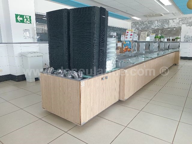 73/25004 - 01 BALCÃO RAMPA P/ALIMENTAÇÃO E 01 BALCÃO PORTA BANDEJA
