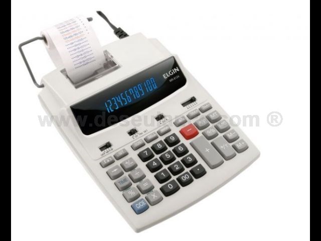 75/25034 - 10 CALCULADORAS DE MESA M/ELGIN, C/BOBINA, 12 DIGITOS, 