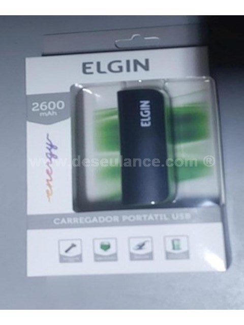 80/25034 - 134 CARREGADORES PORTÁTEIS USB M/ELGIN, CPUSB 2600 MAH.