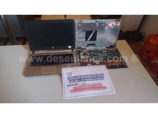 47/25039 - 15 SUCATAS DE NOTEBOOKS HP.