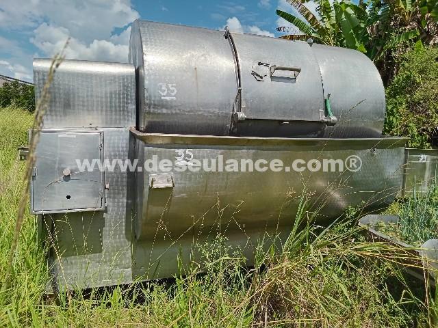 35/25059 - TAMBLER TANQUE MISTURADOR EM INOX, MED. 2,00 X 1,20.