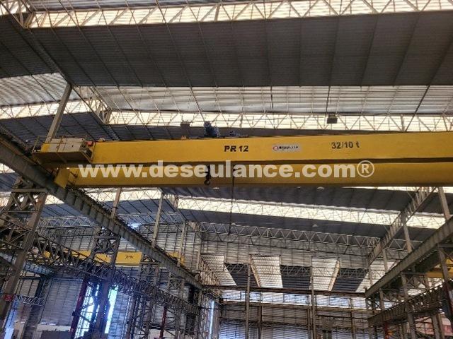 125/25164 - PONTE ROLANTE M/BARDELLA DUPLA VIGA, CARRO C/TALHA 32/10 T