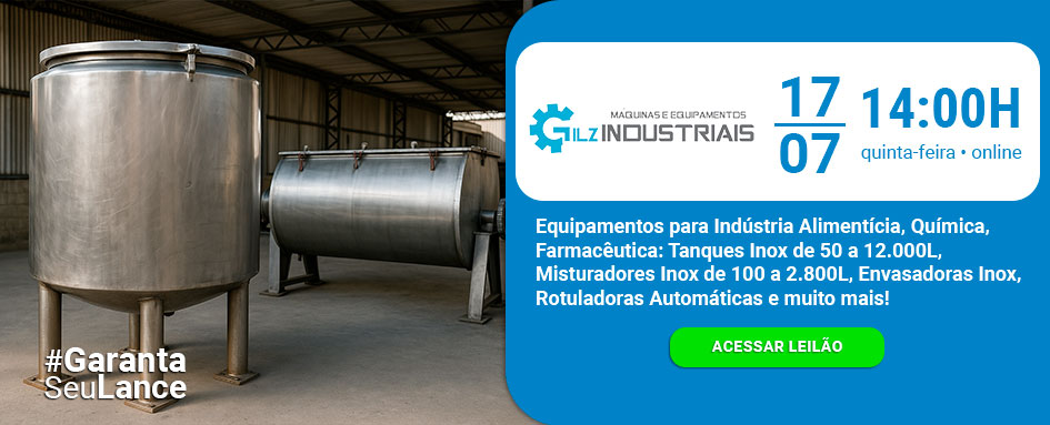 Leilão Gilz Equipamentos de Equipamentos para Indústria Alimentícia, Farmacêutica e muito mais | DeSeuLance