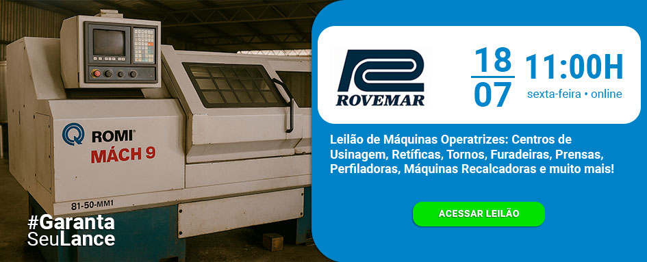 Leilão Rovemar de Máquinas Operatrizes e muito mais | DeSeuLance