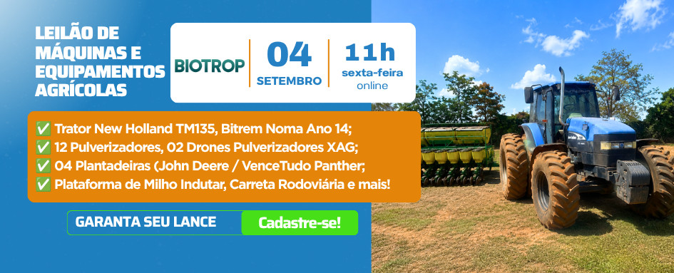 Leilão de máquinas e equipamentos agrícolas | DeSeuLance